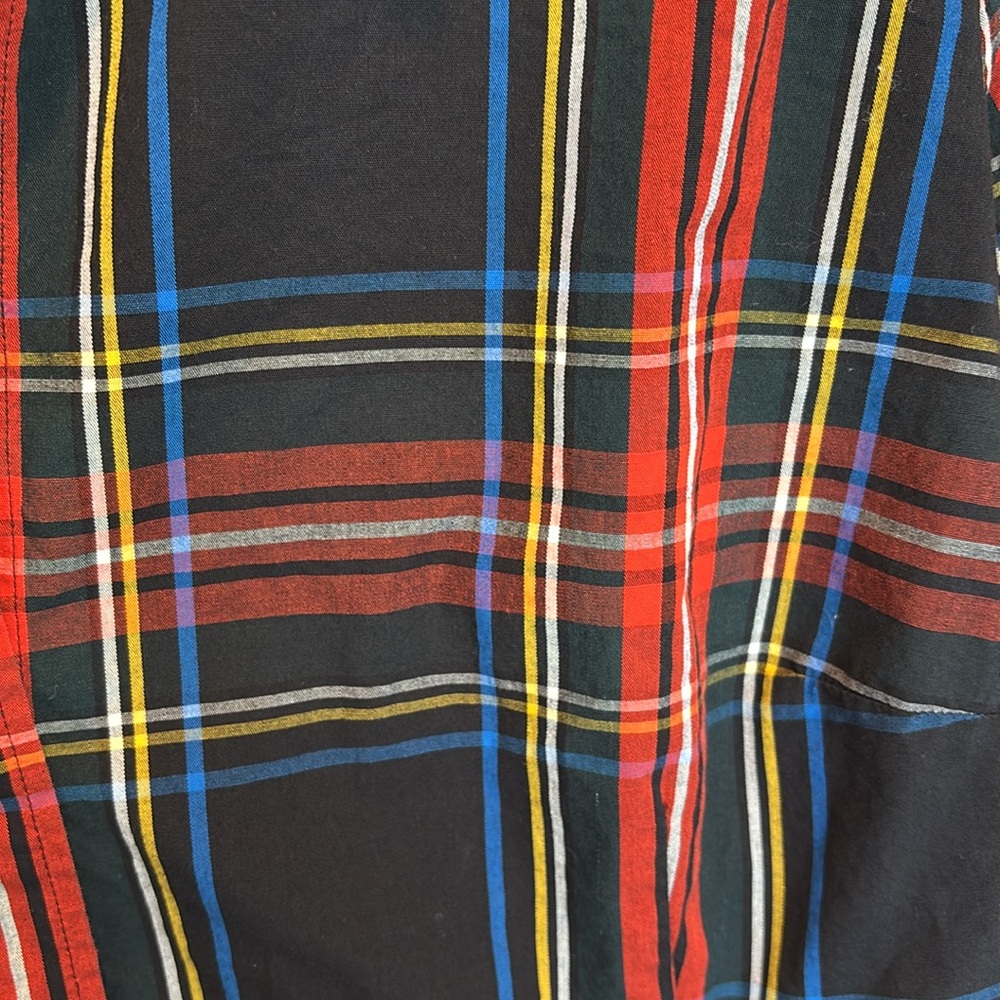 J. Crew Red and Blue Plaid Button Down Curvy Shirt - 14 - Picture 5 of 5